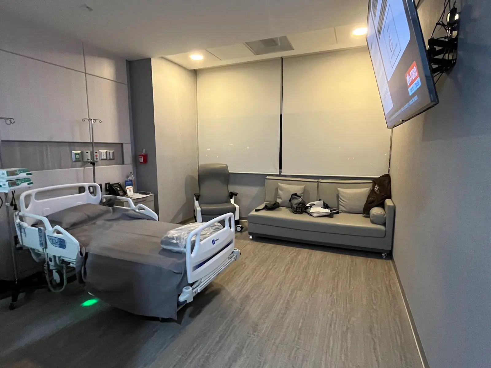 Habitación de hospitalización del Hospital Ángeles Lindavista
